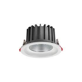 DL200086  Bionic 30; 30W; 700mA; White Deep Round Recessed Downlight; 2550lm ;Cut Out 155mm; 42° ; 3500K; IP44; DRIVER INC.; 5yrs Warranty.